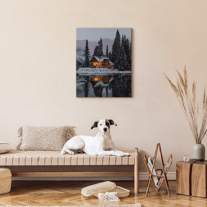Malen nach Zahlen - Snow-covered cottage in the mountains
