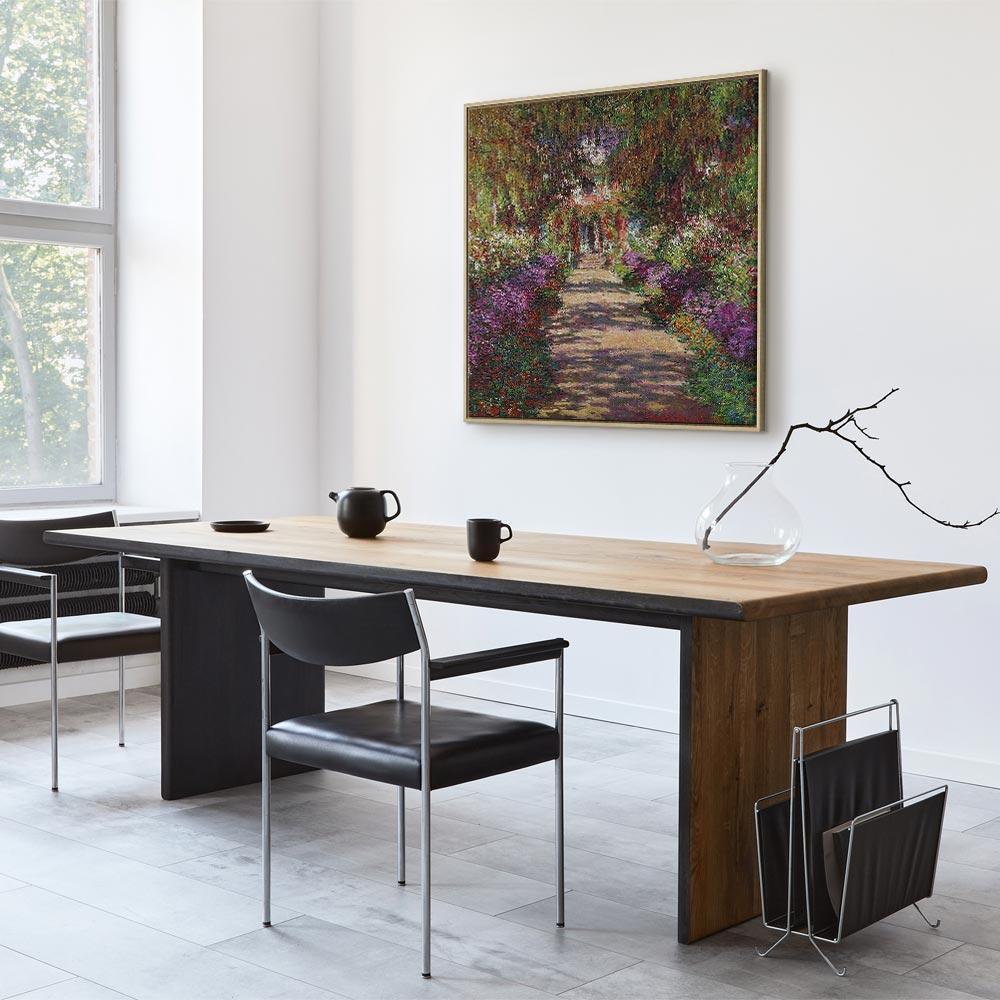 Leinwandbild - Claude Monet – A Pathway in Monet's Garden