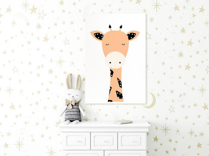 Leinwandbild - Funny Giraffe (1 Part) Vertical Artgeist