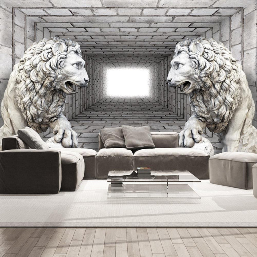 Fototapete - Stone Lions Artgeist