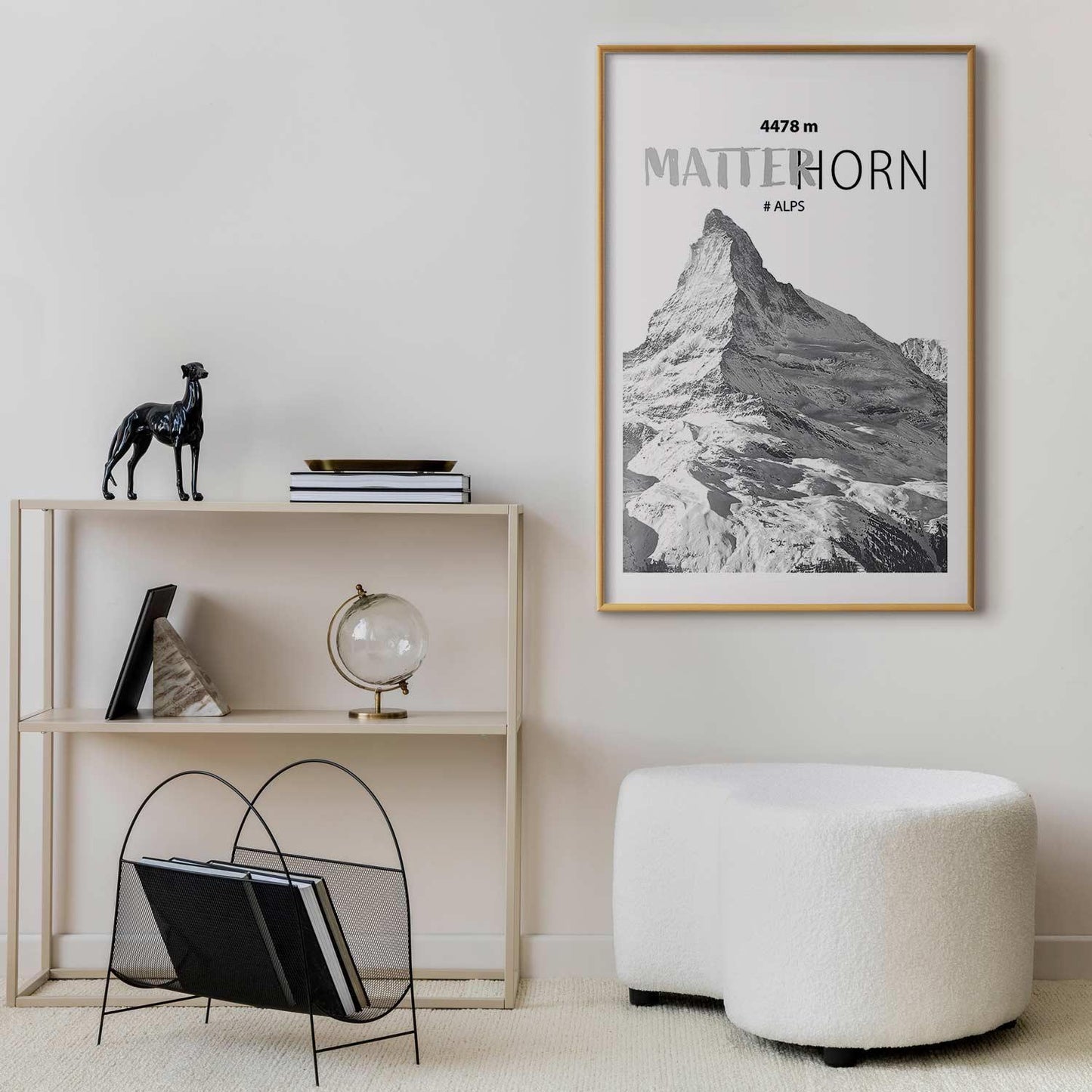 Poster - The majestic Matterhorn mountain peak, crown of mountains, mountain landscape