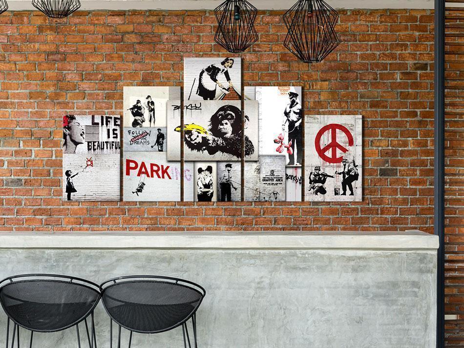 Leinwandbild - Street Crimes: Banksy Art