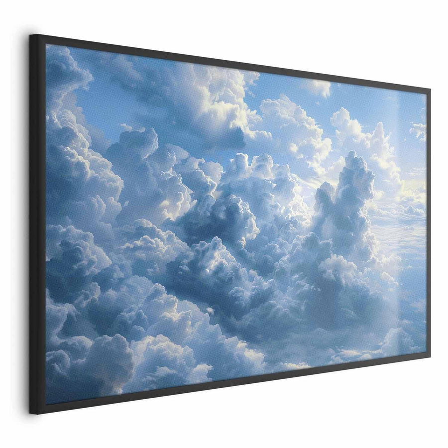 Poster - Ocean in the Air: Waving Clouds Reflecting Morning Light Artgeist