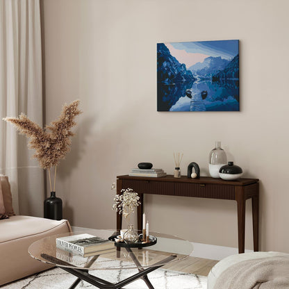 Malen nach Zahlen - Boats on the Lake