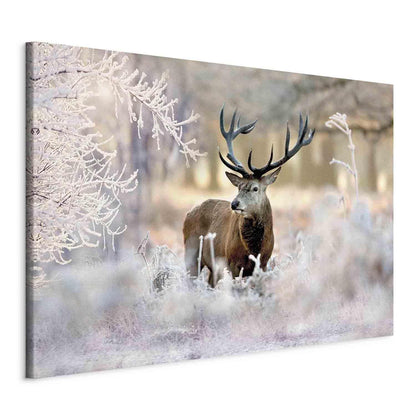 Leinwandbild - Deer in the Cold Artgeist