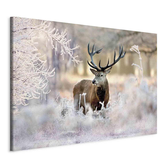 Leinwandbild - Deer in the Cold Artgeist