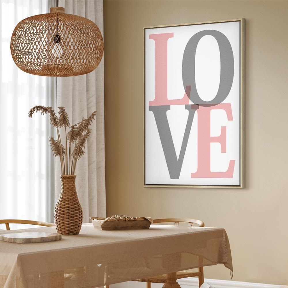 Leinwandbild - Grey Love (1 Part) Vertical