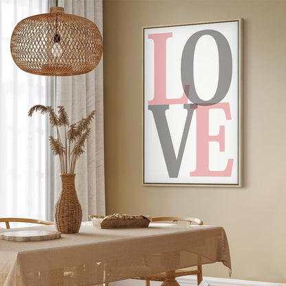 Leinwandbild - Grey Love (1 Part) Vertical