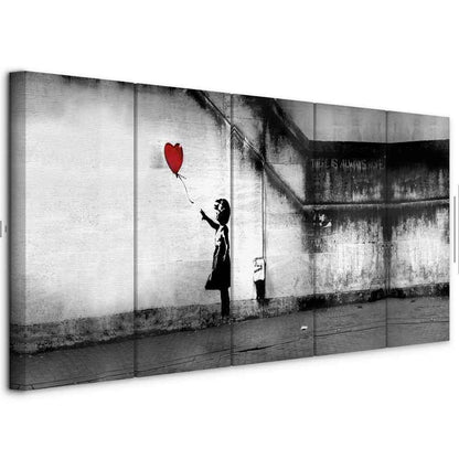 Leinwandbild - Banksy: Runaway Balloon