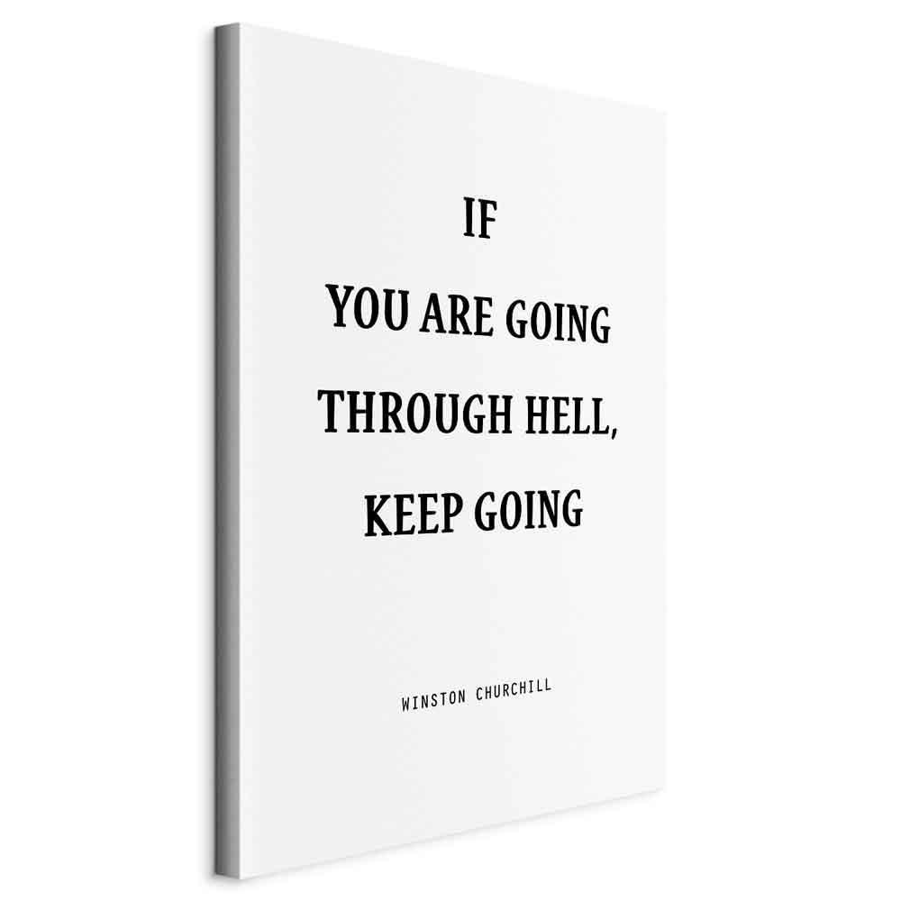 Leinwandbild - Power of Words (1-part) - Winston Churchill's Motivational Quote