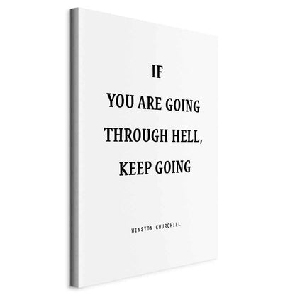 Leinwandbild - Power of Words (1-part) - Winston Churchill's Motivational Quote