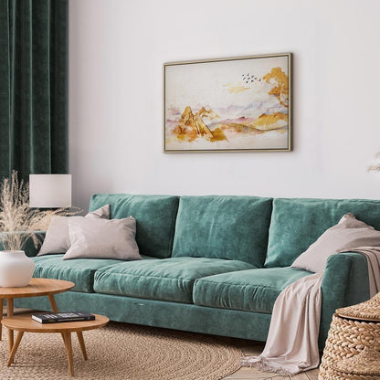 Leinwandbild - Golden Mountains (1 Part) Wide