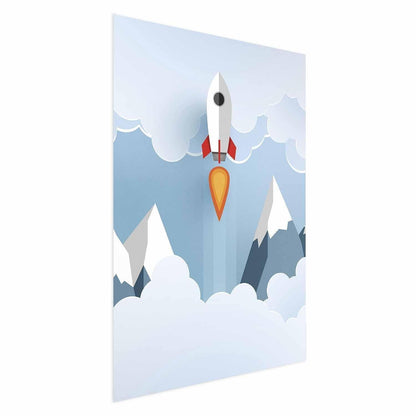 Poster - Rocket in the Clouds Artgeist