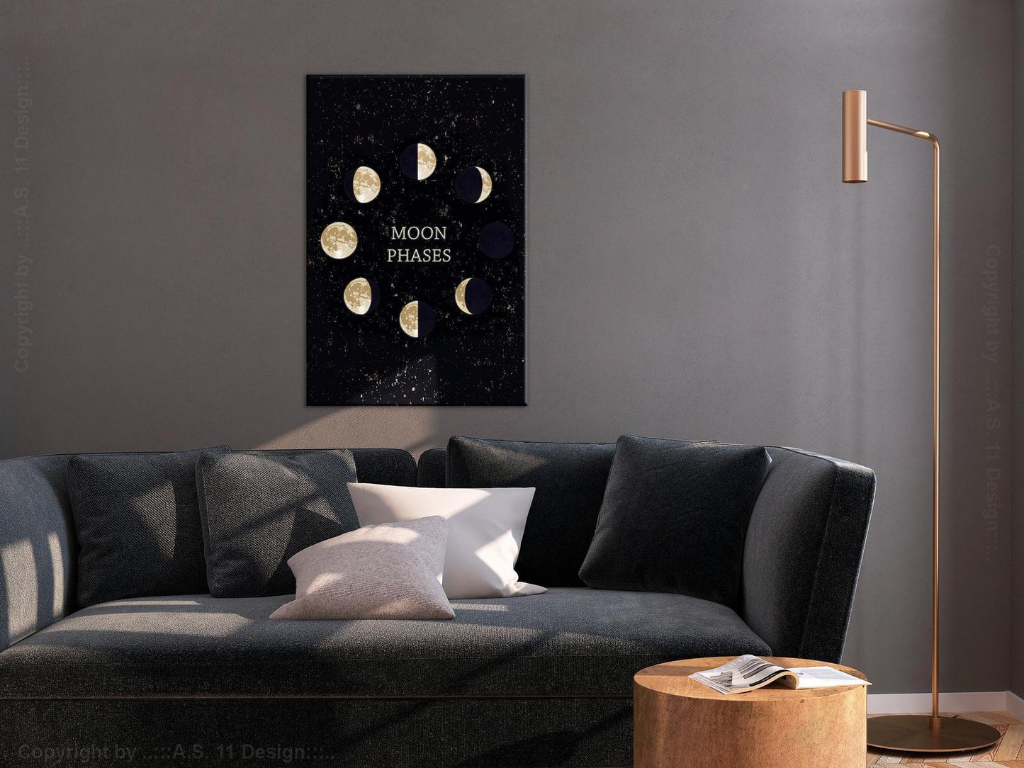 Leinwandbild - Lunar Cycle (1 Part) Vertical Artgeist