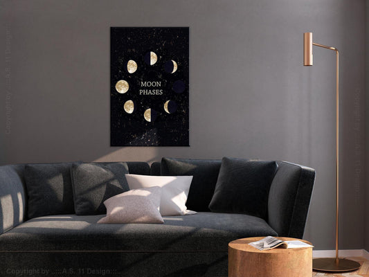 Leinwandbild - Lunar Cycle (1 Part) Vertical Artgeist