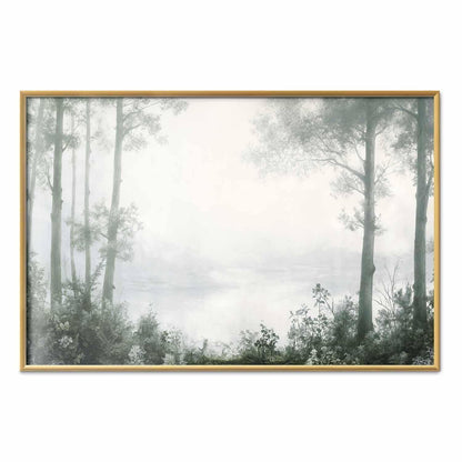 Poster - Forest and Pond in Patinated Green