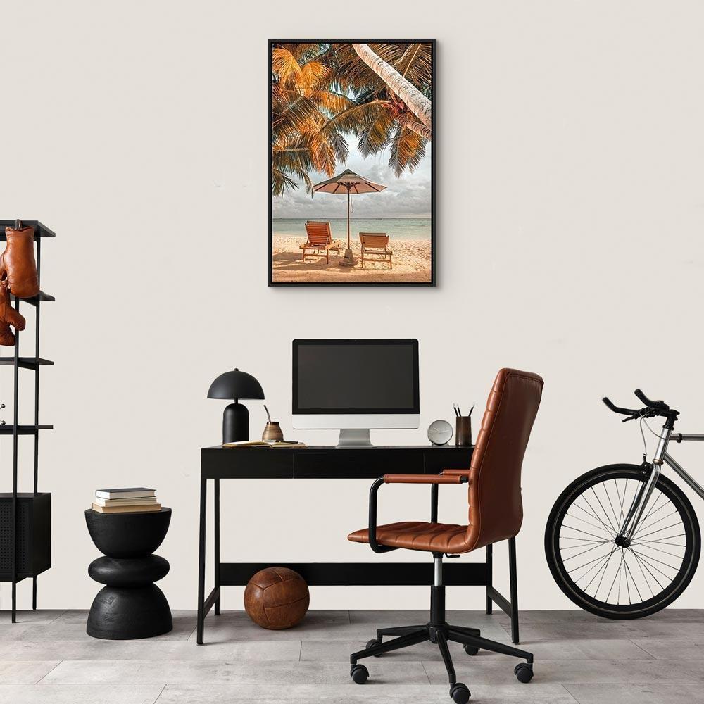 Leinwandbild - Palm Umbrella (1 Part) Vertical