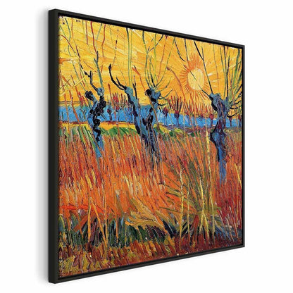 Leinwandbild - Vincent van Gogh – Willows at Sunset