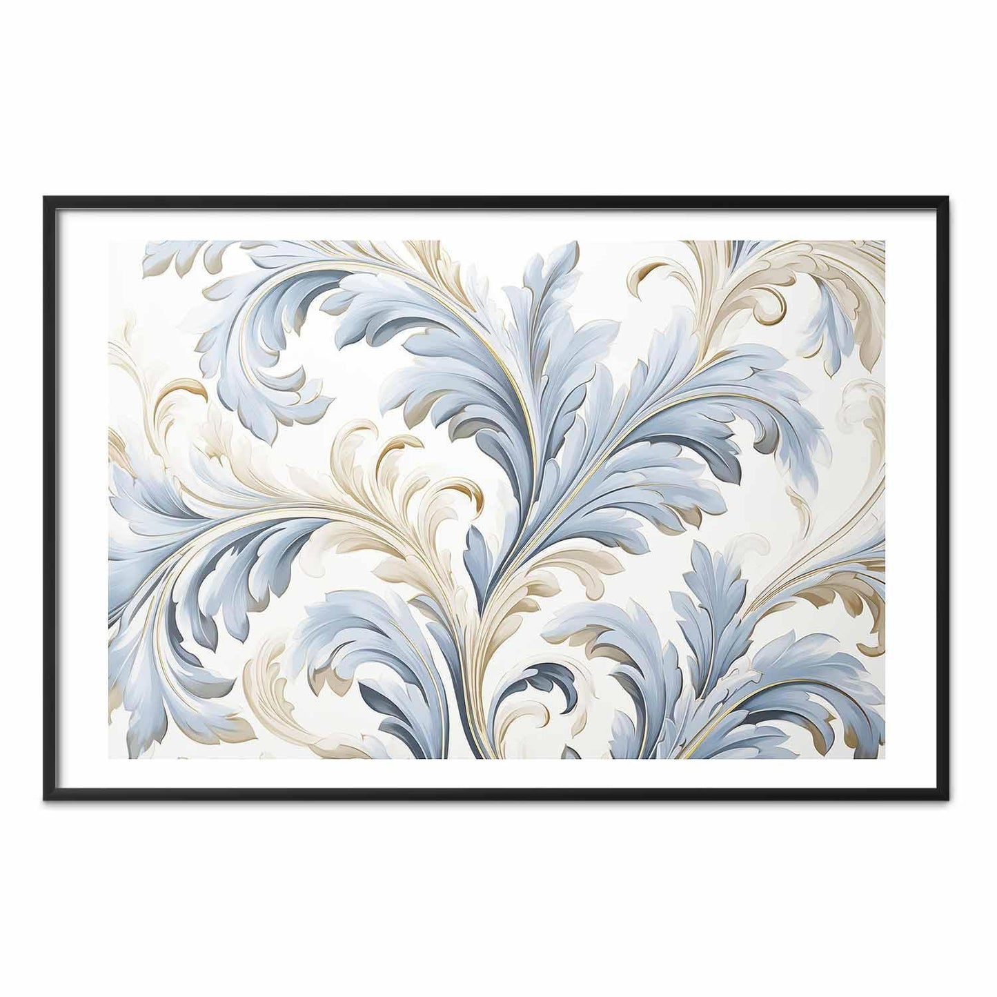 Poster - Baroque Vines in Light Colors