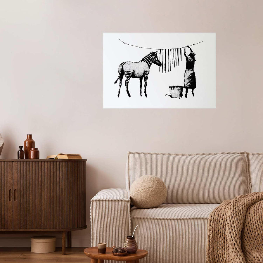 Poster - Banksy: Zebra Washing Artgeist