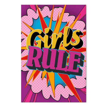 Leinwandbild - Energy of Colors (1-part) - English Text on Colorful Background