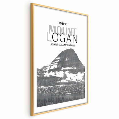 Poster - The majestic Mount Logan mountain peak, crown of mountains, mountain landscape