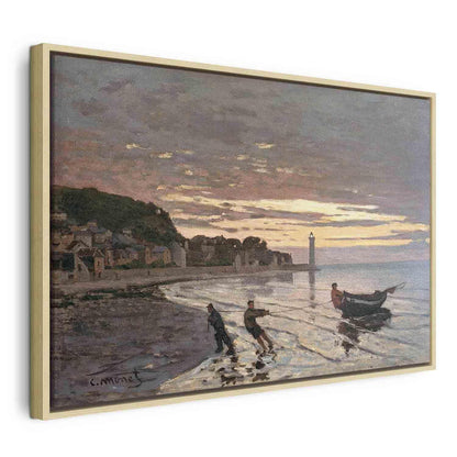 Leinwandbild - Claude Monet – Hauling a Boat Ashore, Honfleur