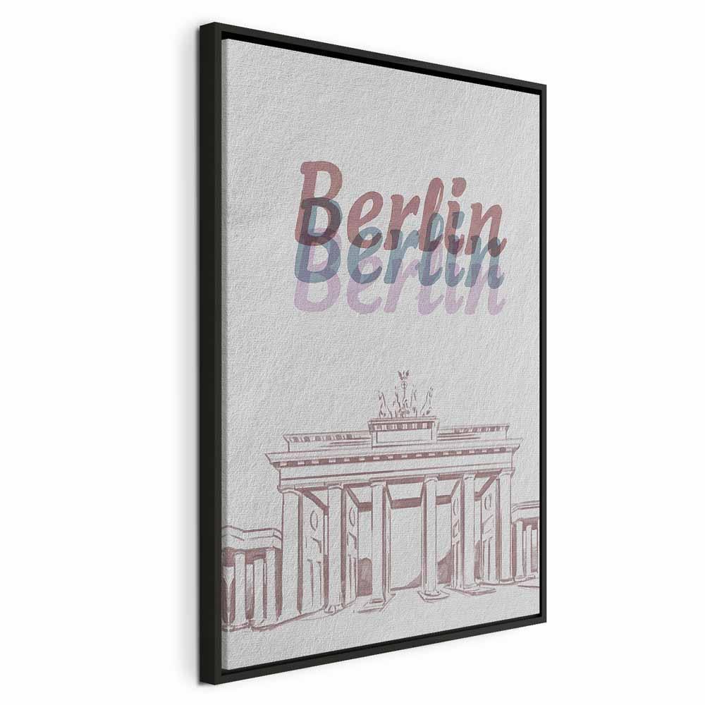 Leinwandbild - Berlin in Watercolours (1 Part) Vertical