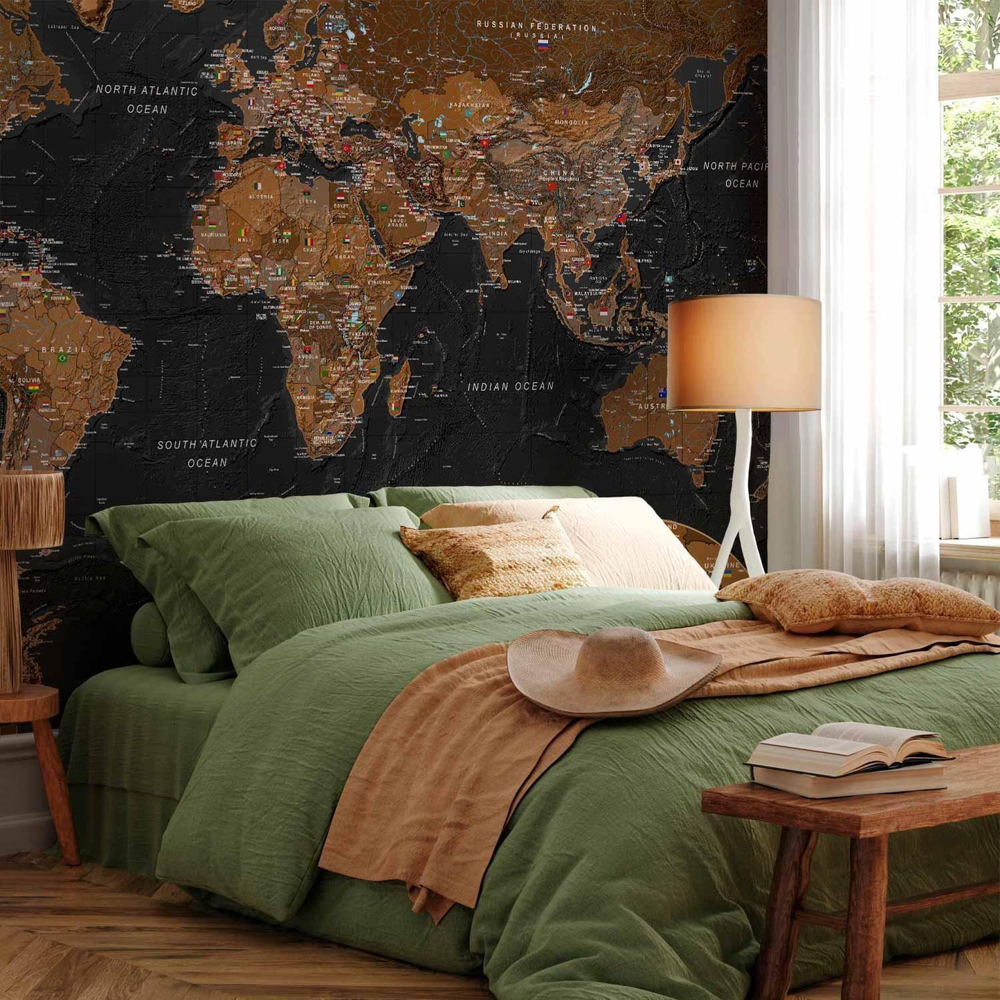 Fototapete - World: Stylish Map