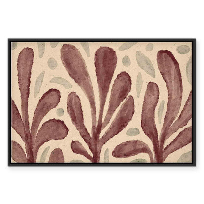 Leinwandbild - Leaves and spots – large vibrant shapes inspired by Matisse