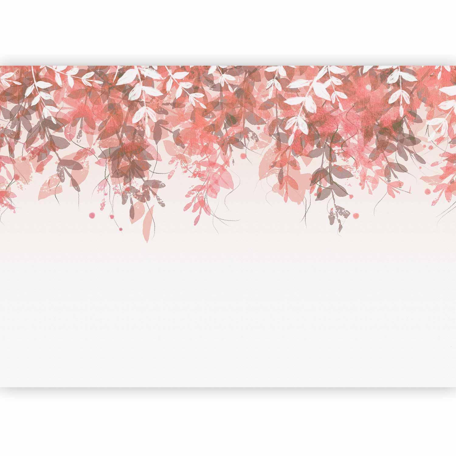 Rosa Ranken Fototapete botanisch - moderne Wanddekoration Natur Hintergrund