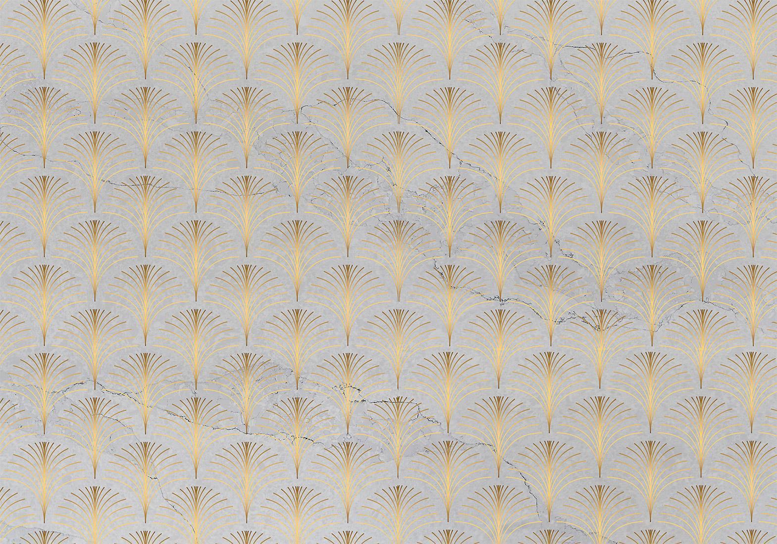 Fototapete - Linear Pattern With Gold Artgeist