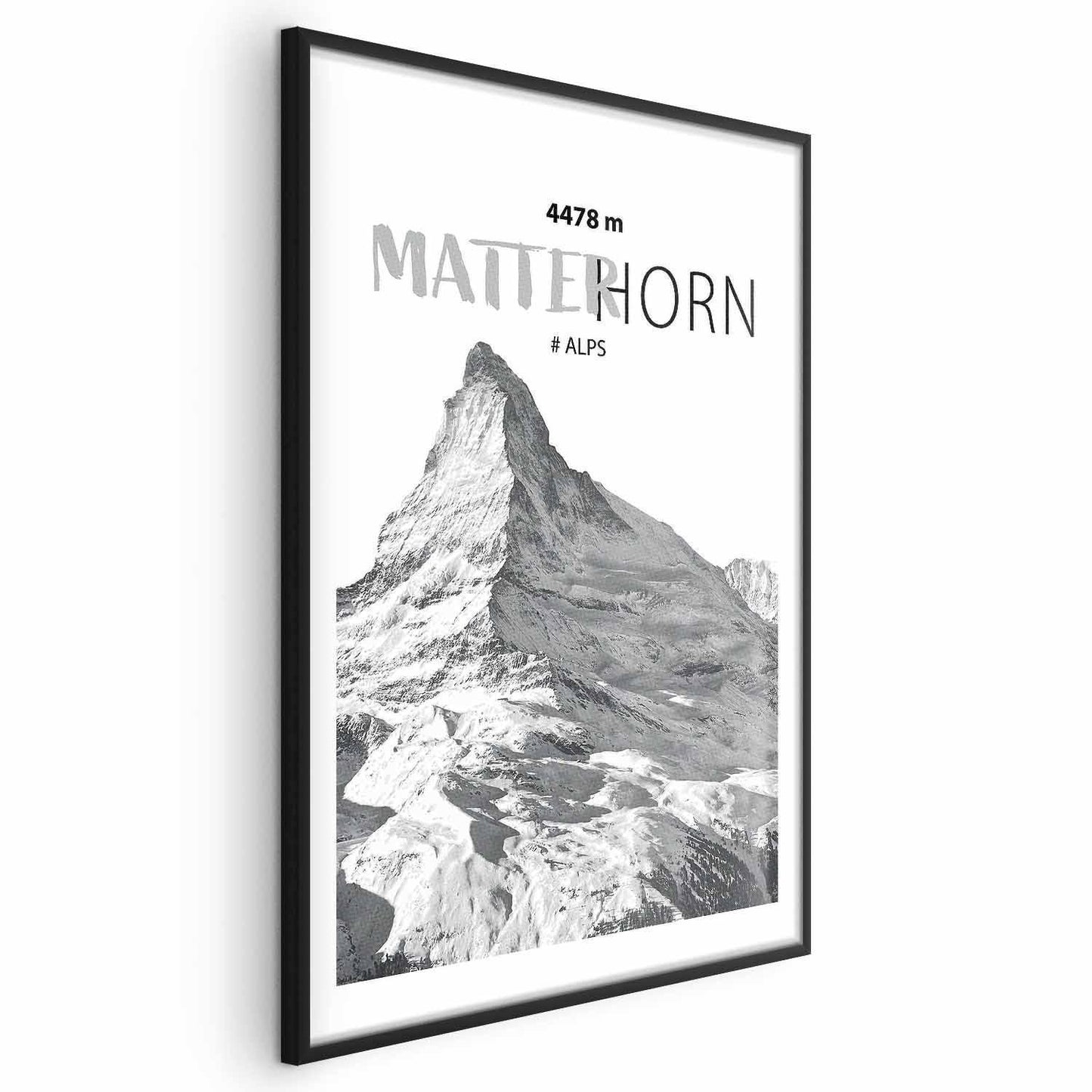 Poster - The majestic Matterhorn mountain peak, crown of mountains, mountain landscape