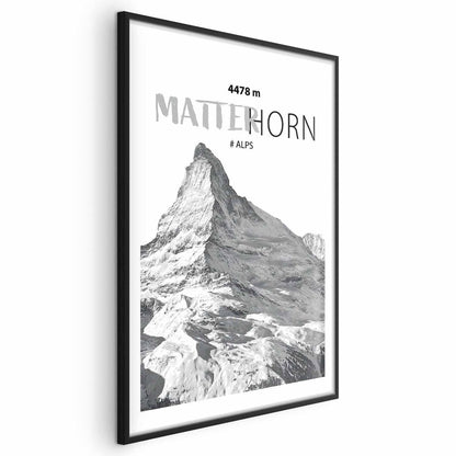 Poster - The majestic Matterhorn mountain peak, crown of mountains, mountain landscape