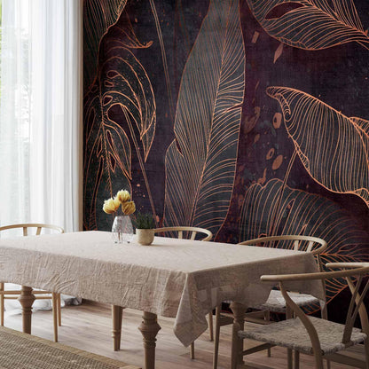 Fototapete - In a Maze of Leaves - Third Variant