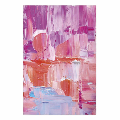 Poster - Colorful Strokes - intense shades of pink and purple on canvas