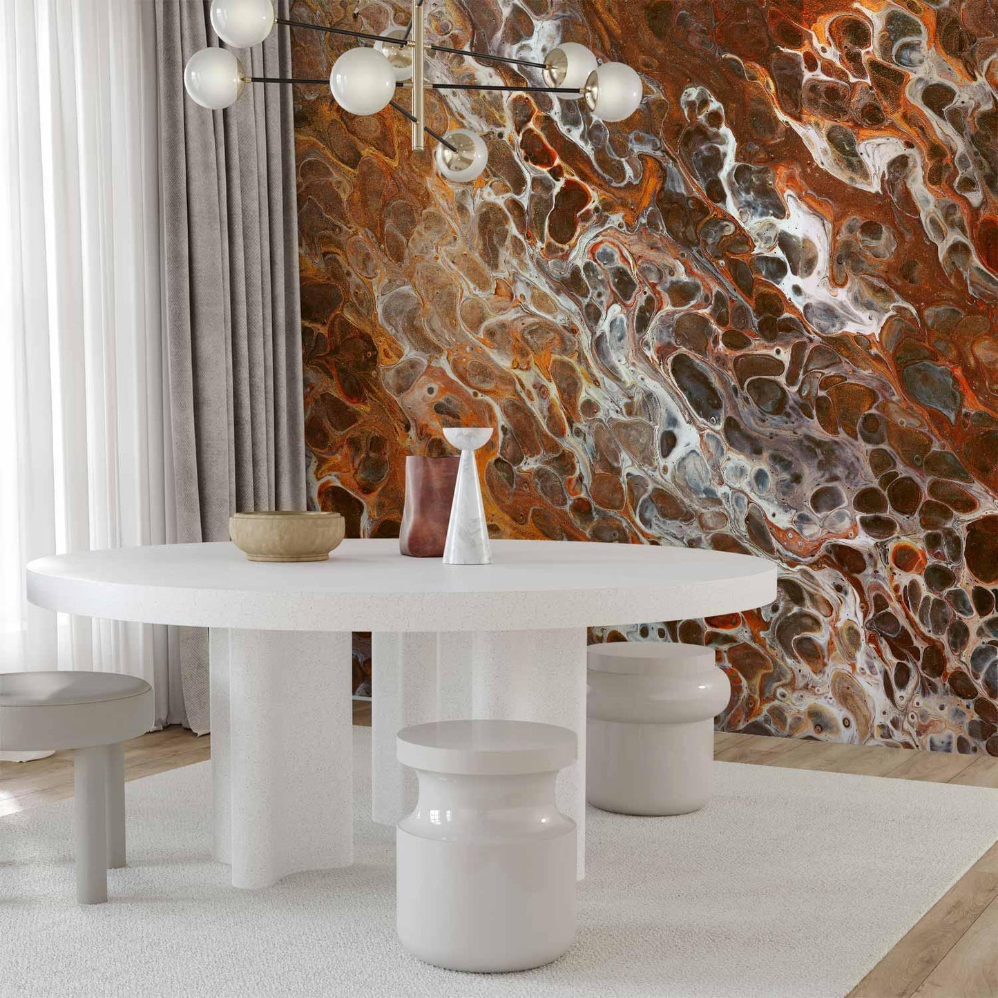 Fototapete - Brown Craters