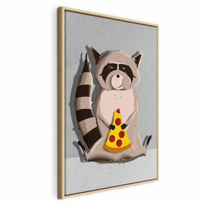 Leinwandbild - Gourmand Raccoon (1 Part) Vertical
