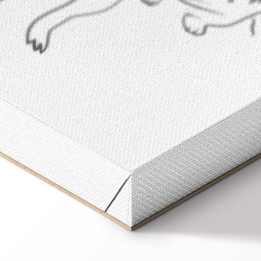 Leinwandbild - Animal Patrol (1-part) - Meerkats on Black and White Background