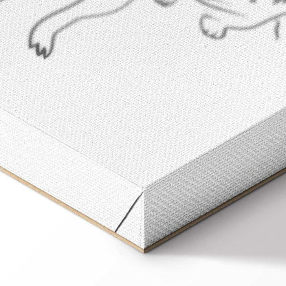 Leinwandbild - Animal Patrol (1-part) - Meerkats on Black and White Background