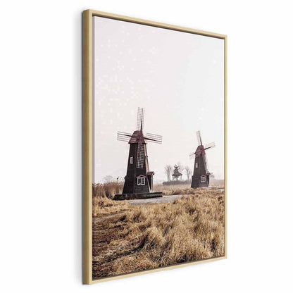 Leinwandbild - Wooden Windmill (1 Part) Vertical