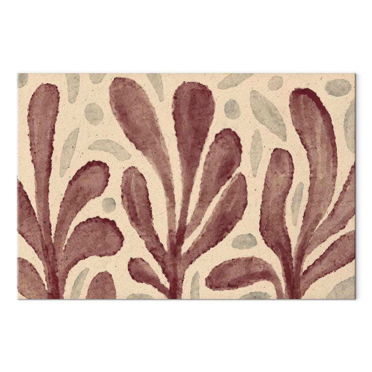 Leinwandbild - Leaves and spots – large vibrant shapes inspired by Matisse