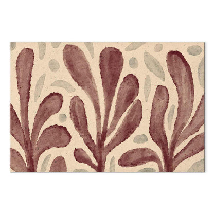 Leinwandbild - Leaves and spots – large vibrant shapes inspired by Matisse