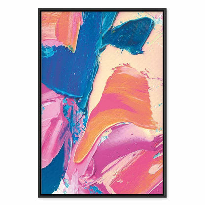 Leinwandbild - Energetic Shapes - Dynamic Oil Paint Composition on Canvas