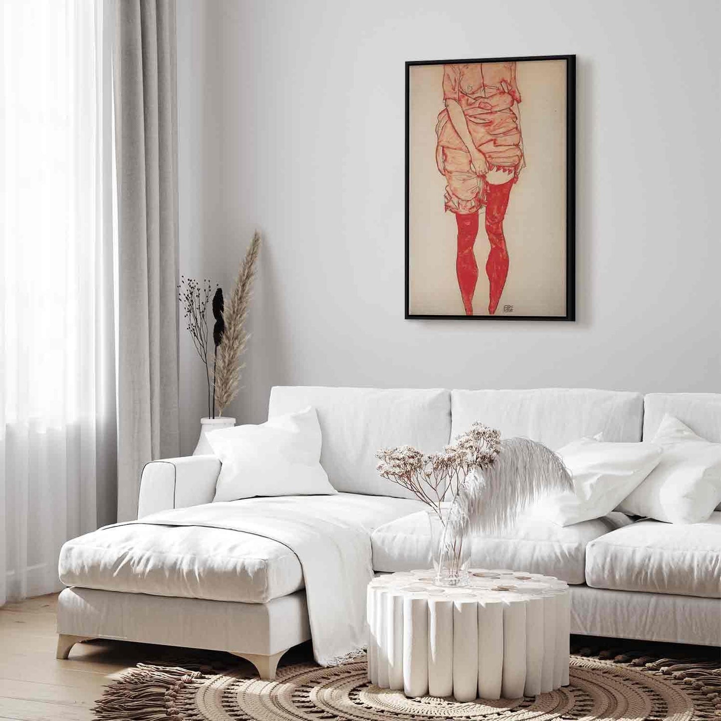 Leinwandbild - Egon Schiele – Standing Woman in Red