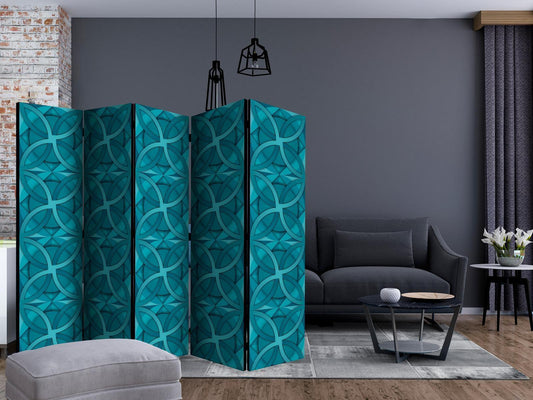 Paravent - Geometric Turquoise II Artgeist