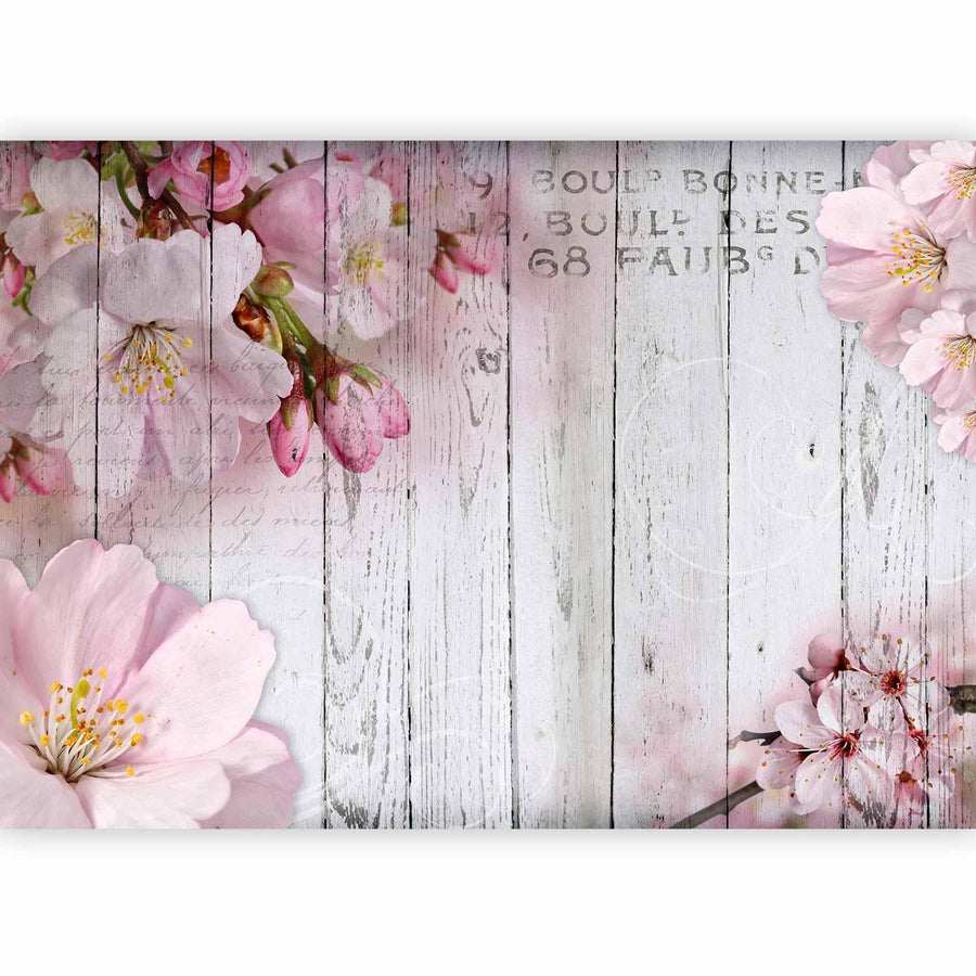 Frühling an der Wand – Apfelblüten-Tapete

