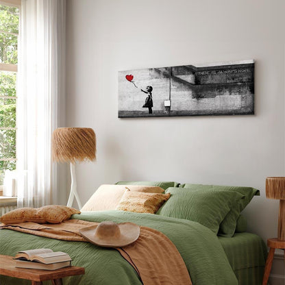 Leinwandbild - There is Always Hope (1 Part) Narrow Red