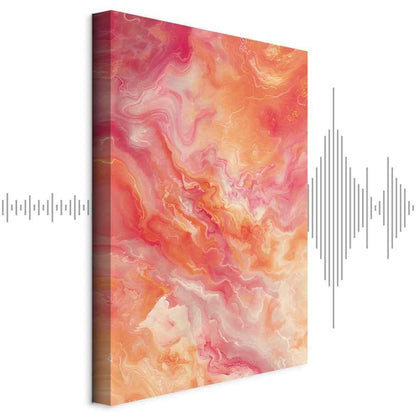 Leinwandbild - Fiery Colors - Dynamic Shapes in Colors of Fire and Pink