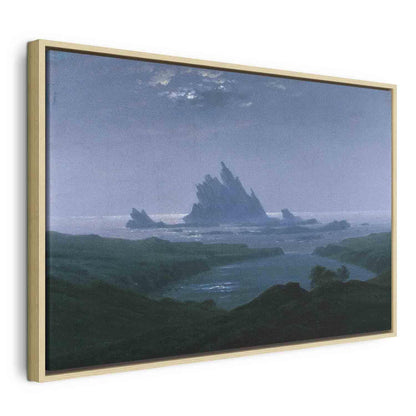 Leinwandbild - Cliff reef on the beach (Caspar David Friedrich) Artgeist